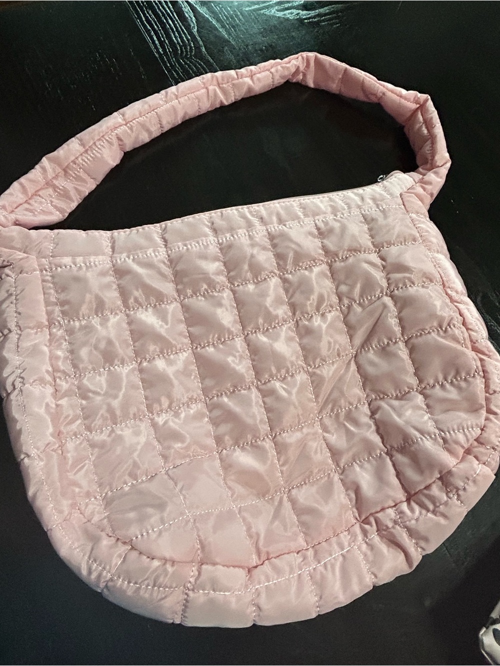 Quilted Shoulder Bag in Light Pink